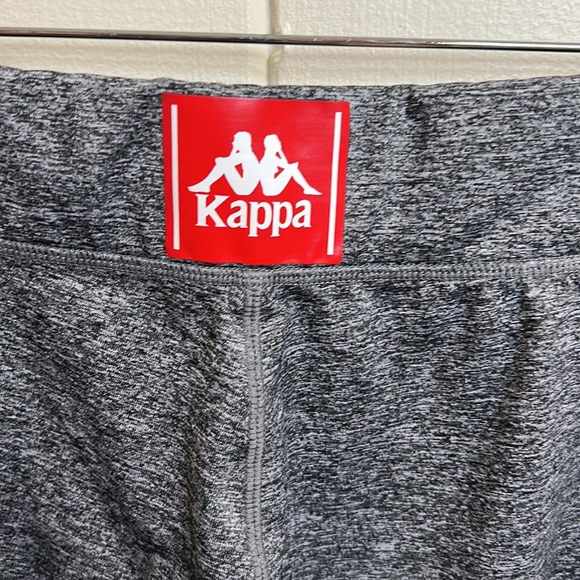 Kappa Pants - Kappa Womens Kappa Track Pants Side Stripe White and Red